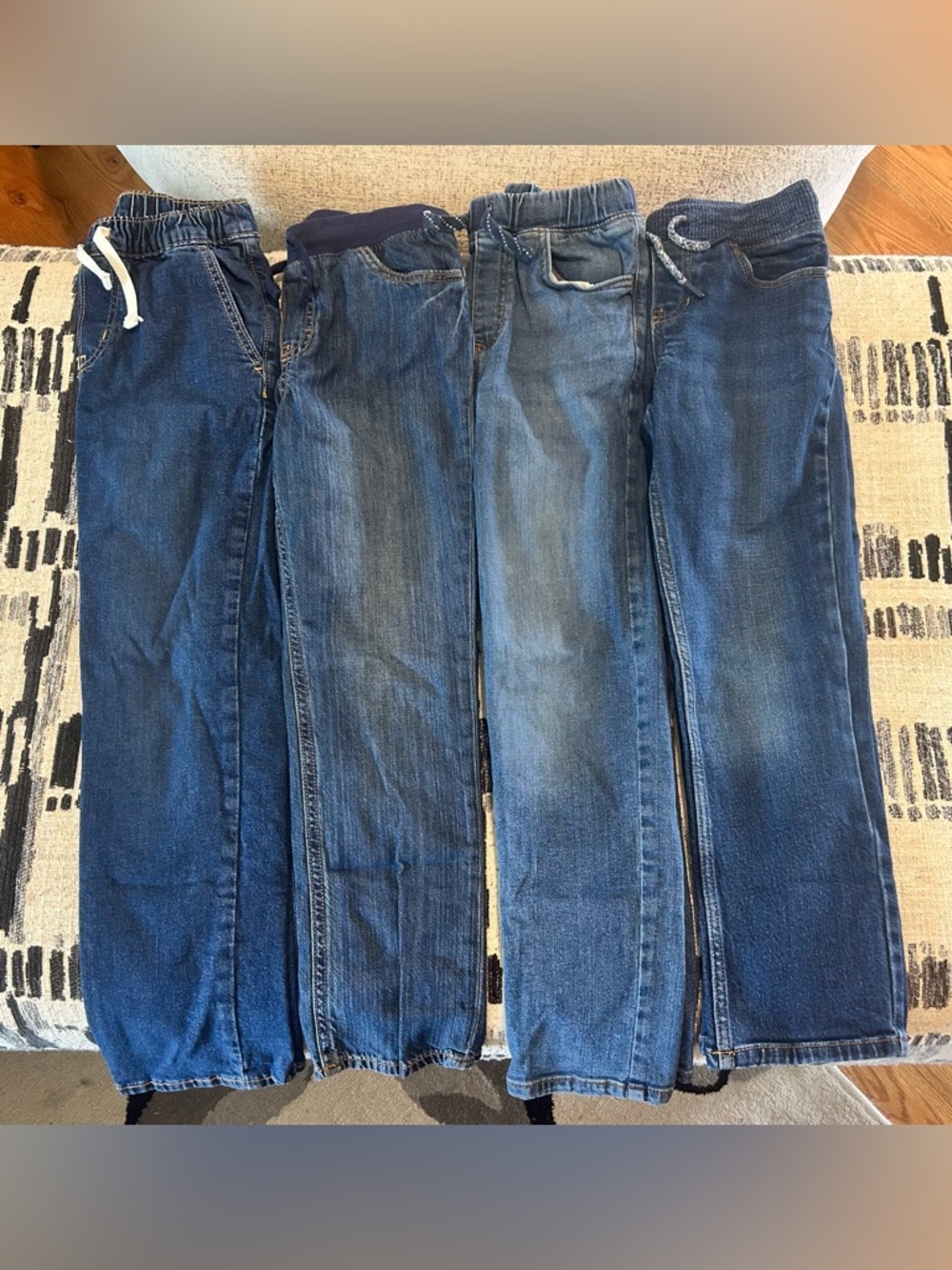 Kids Blue Denim Jogger Jeans - Elastic Waist